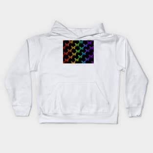 Rainbow butterflies Kids Hoodie